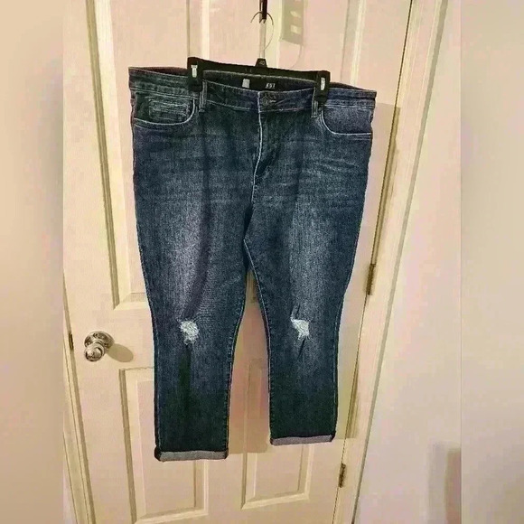 Kut from the Kloth Catherine High Rise Boyfriend Distressed Jeans Plus Size 18 - Picture 1 of 5
